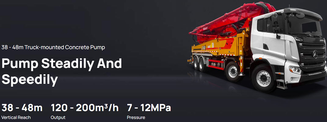38 - 48m Truck-mounted Concrete Pump